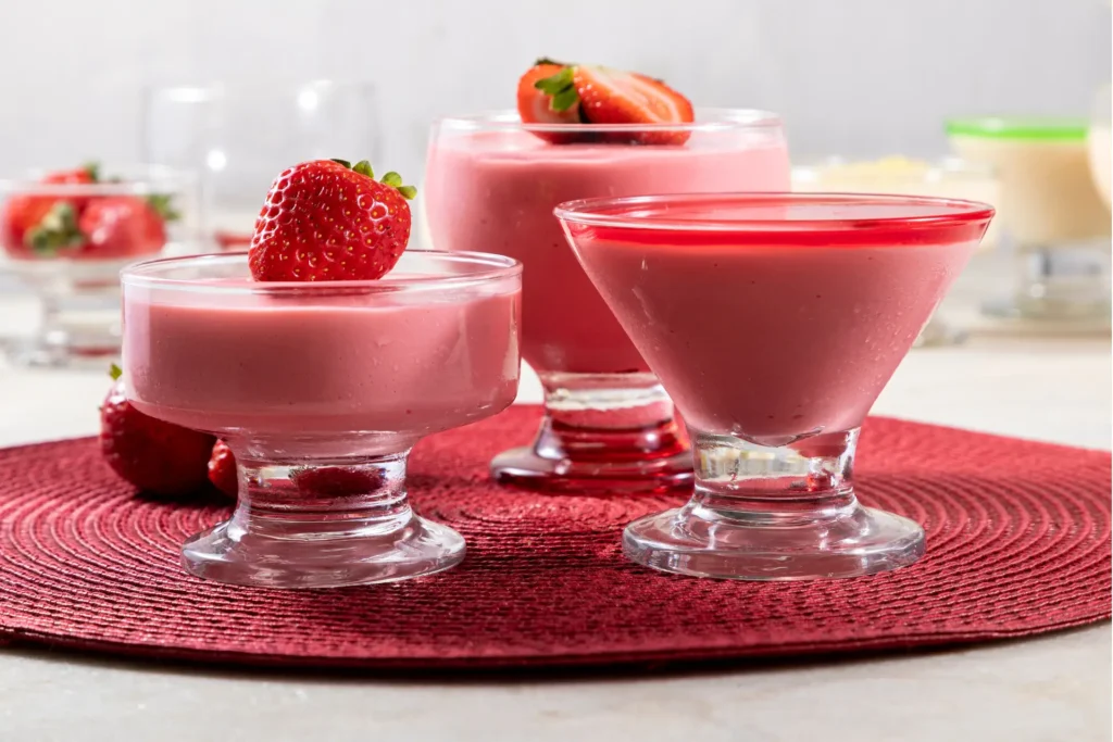 Mousse de morango.