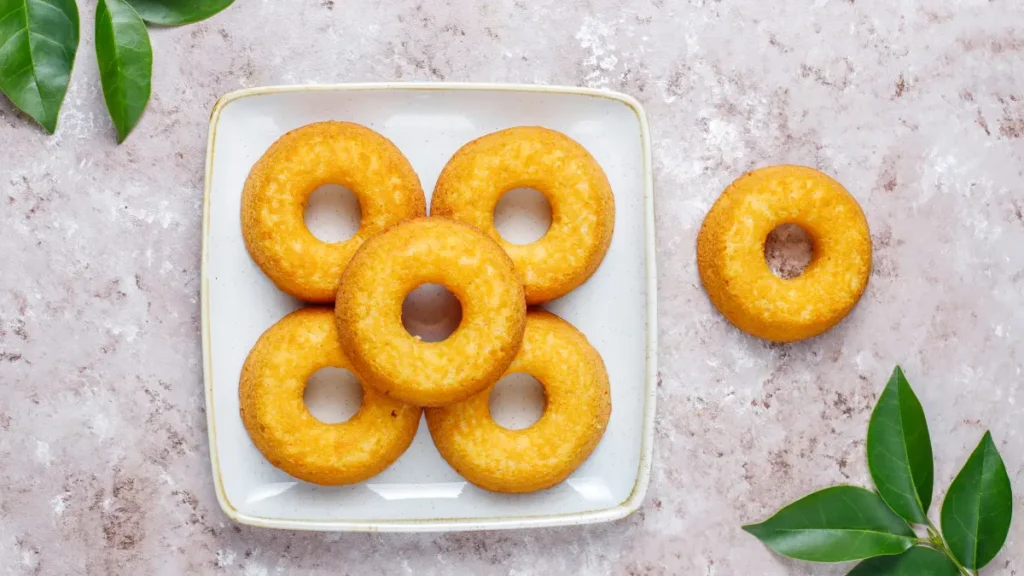 Donuts de banana e mel vistos de cima