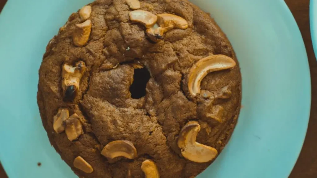 Bolo de castanha visto de cima