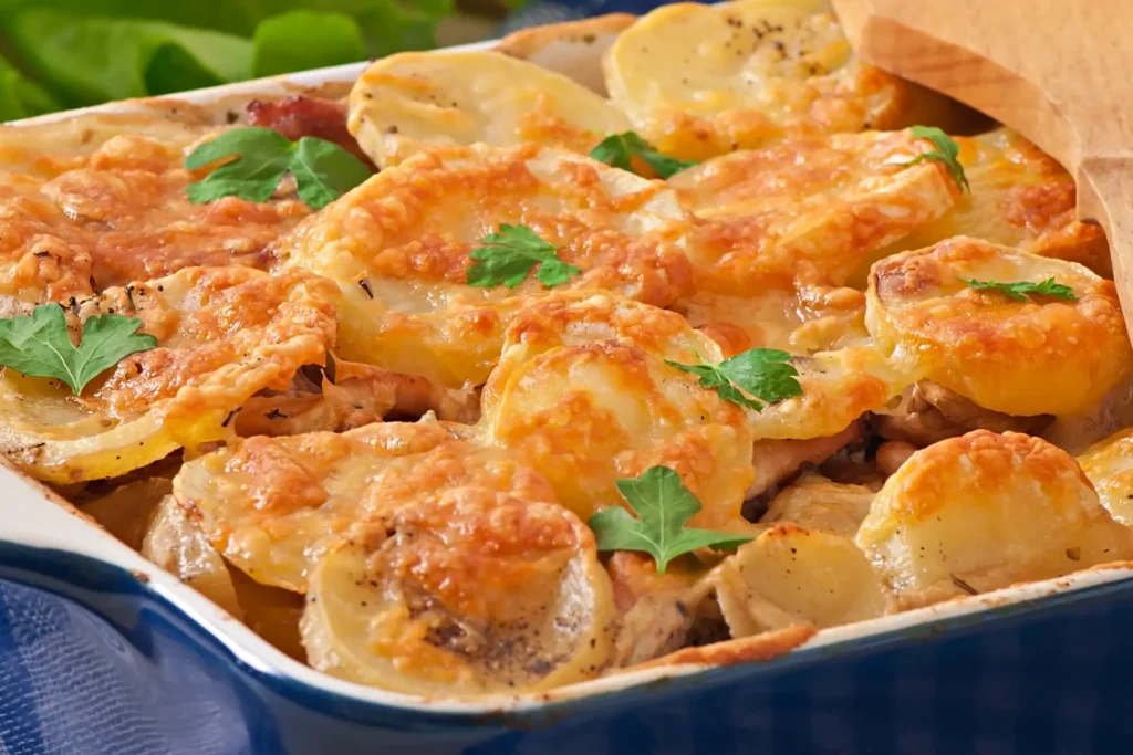 Batata gratinada.