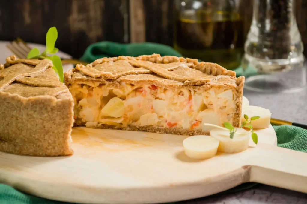 pedaço de torta de palmito