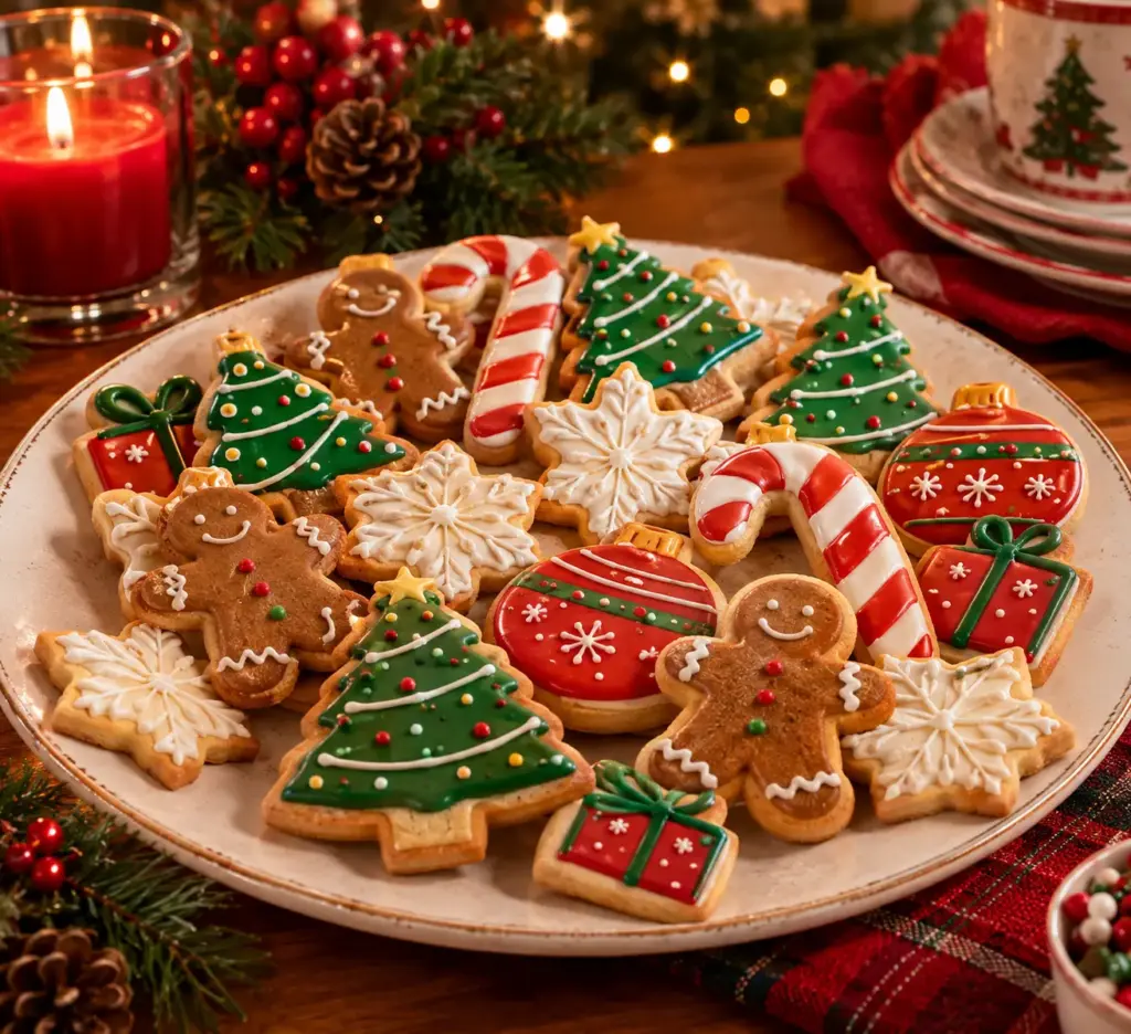Bolachas de Natal crocantes e saborosas