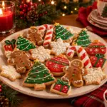 Biscoitos crocantes de natal feitos com glace real
