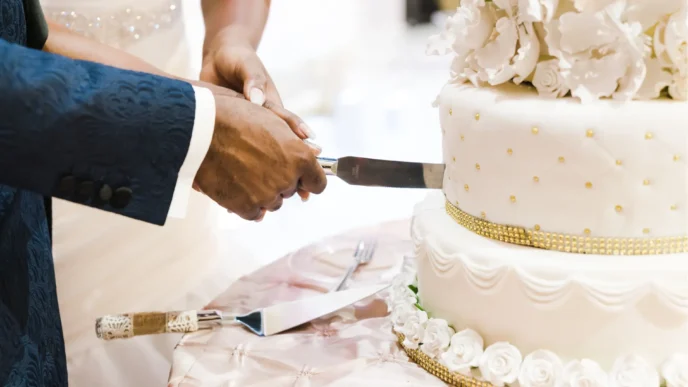 Bolo de casamento.