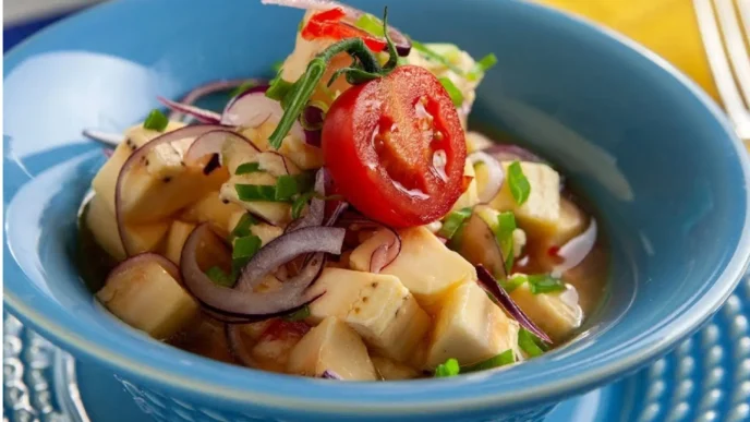 Ceviche de banana-da-terra