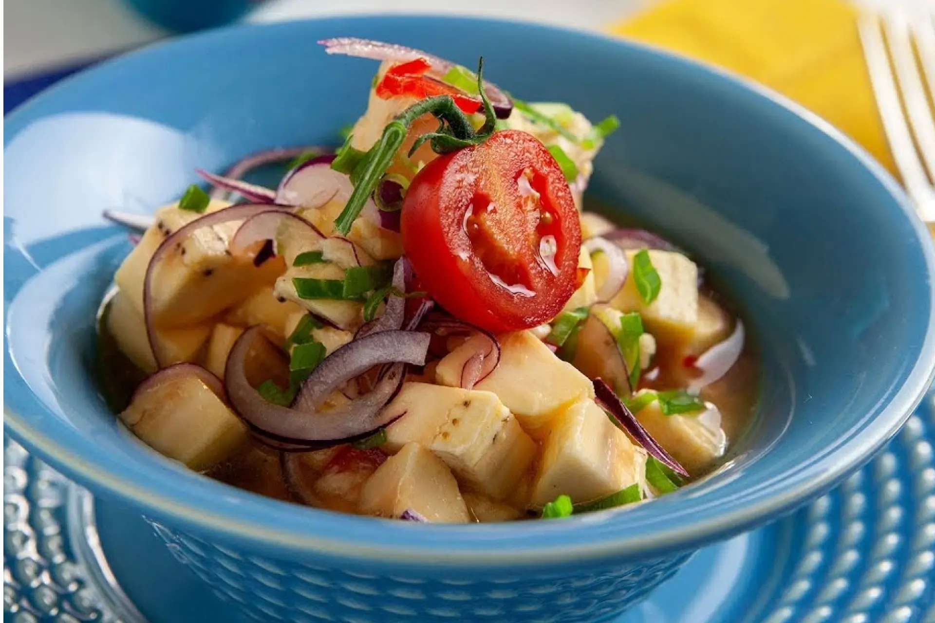 Ceviche de banana-da-terra