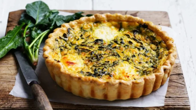 Quiche de espinafre e ricota.