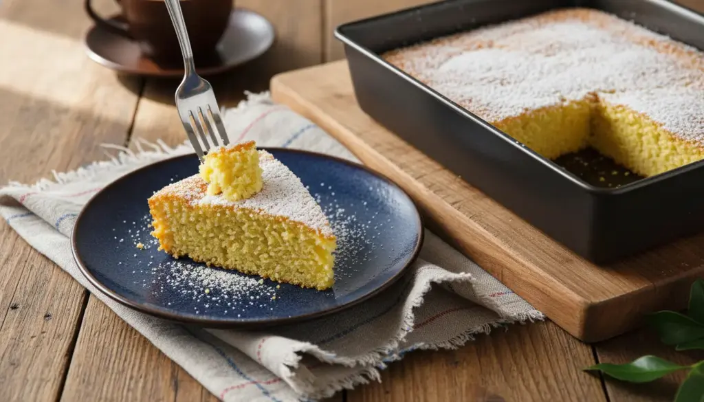 Bolo de Fubá com Limão e Castanha-de-caju