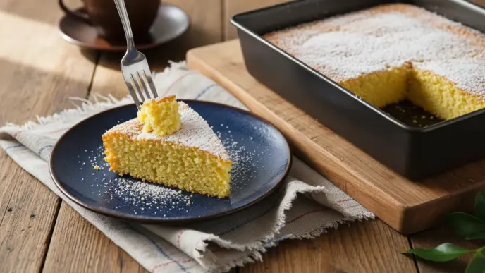 Bolo de Fubá com Limão e Castanha-de-caju