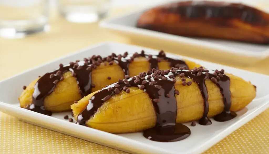 Banana Assada com Chocolate