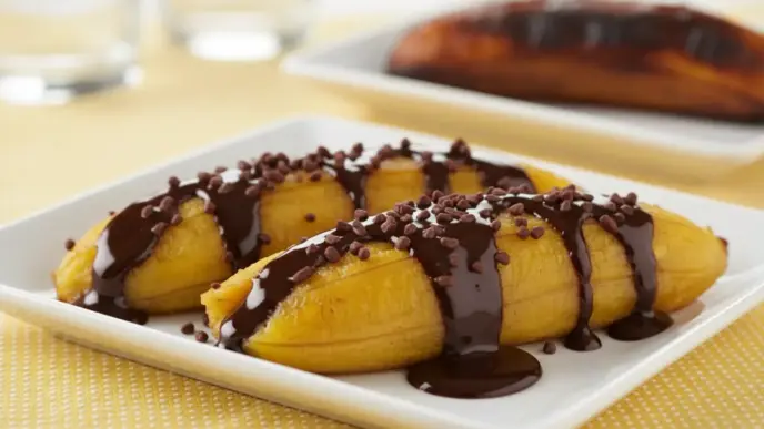 Banana Assada com Chocolate