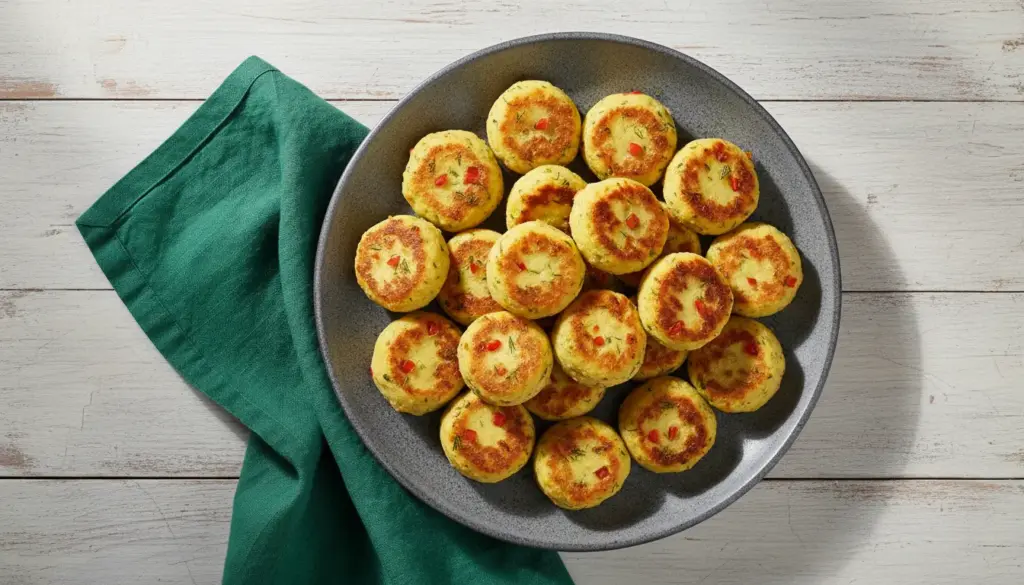 Salgadinho Fit de Batata-Doce com Frango e Queijo
