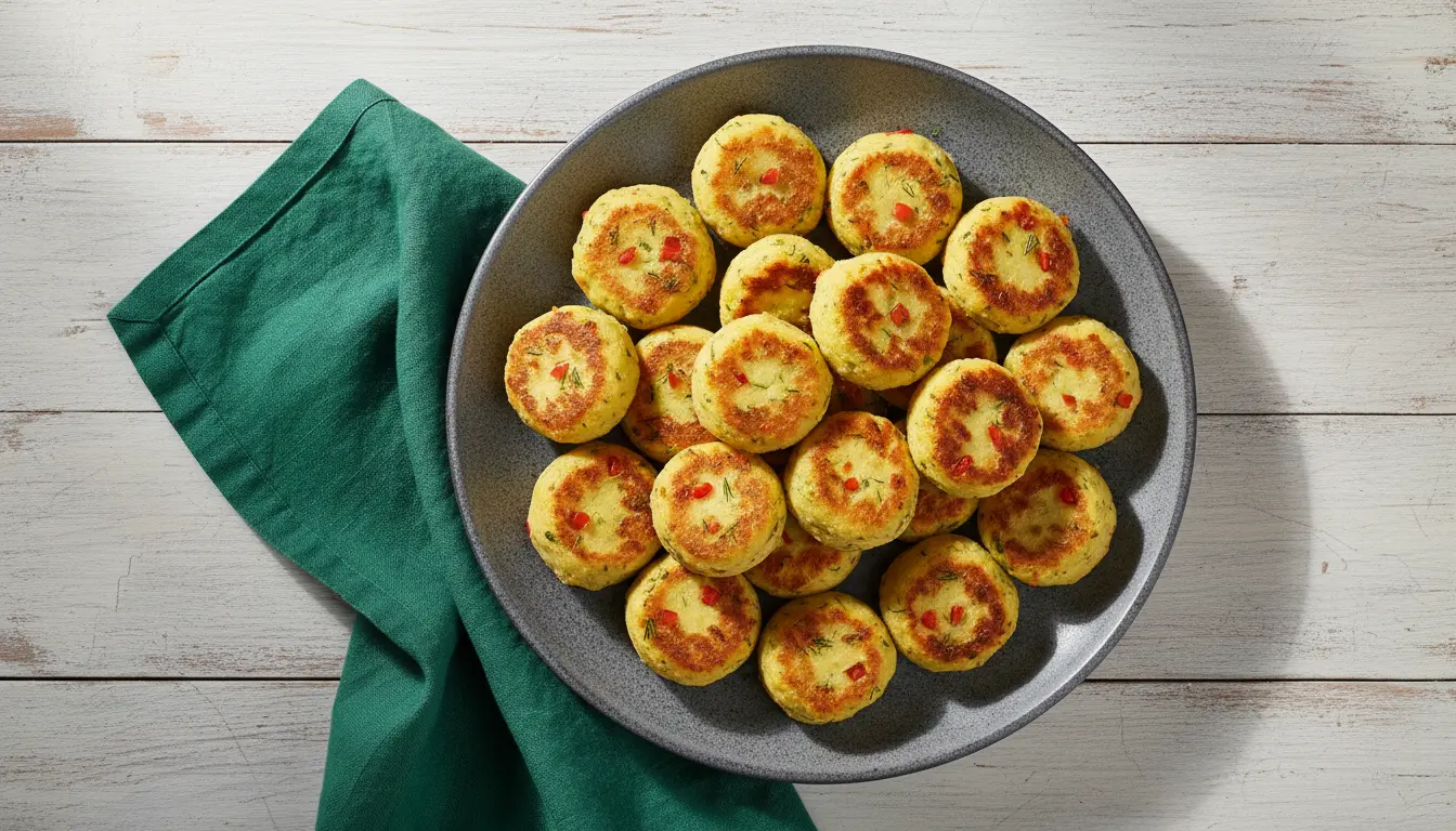 Salgadinho Fit de Batata-Doce com Frango e Queijo