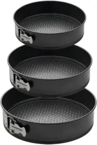 Conjunto de 3 formas de fundo removível 24, 26 e 28 cm