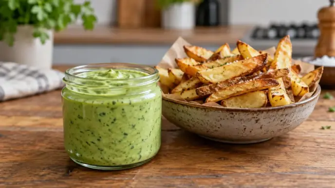 Molho verde caseiro de hamburgueria simples e rápido