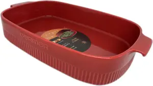 Travessa quadrada em porcelana – 5 litros – Vermelho – Germer