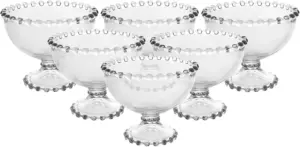 WOLFF – Conjunto 6 Taças de Sobremesa de Cristal Ecológico Pearl 11cm x 9cm