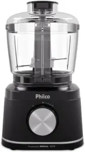 Processador de Alimentos Philco 420W com Jarra 500ml Função Pulsar e Trava de Segurança Preto PMN04A 127V